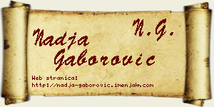 Nadja Gaborović vizit kartica